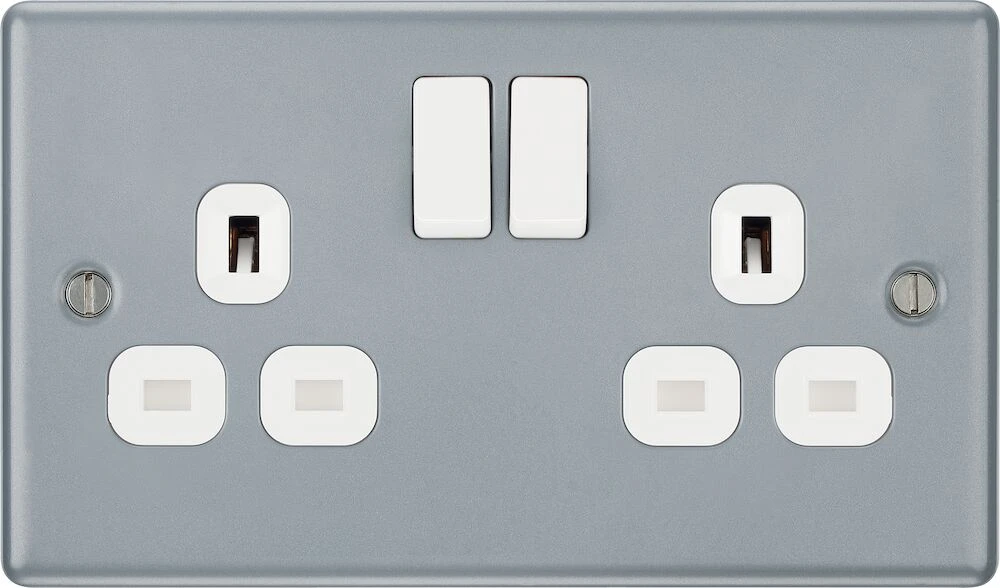 BG Metal Clad 13A Double Switched Socket
