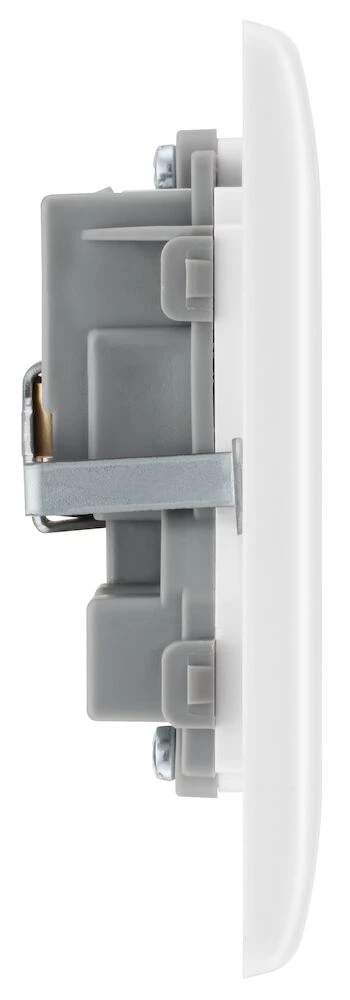 BG Nexus Series White Moulded 13A Double Unswitched Socket