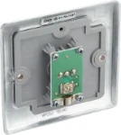 BG Nexus Metal Polished Chrome, Single Isolated Co-Ax Aerial Socket for TV or FM