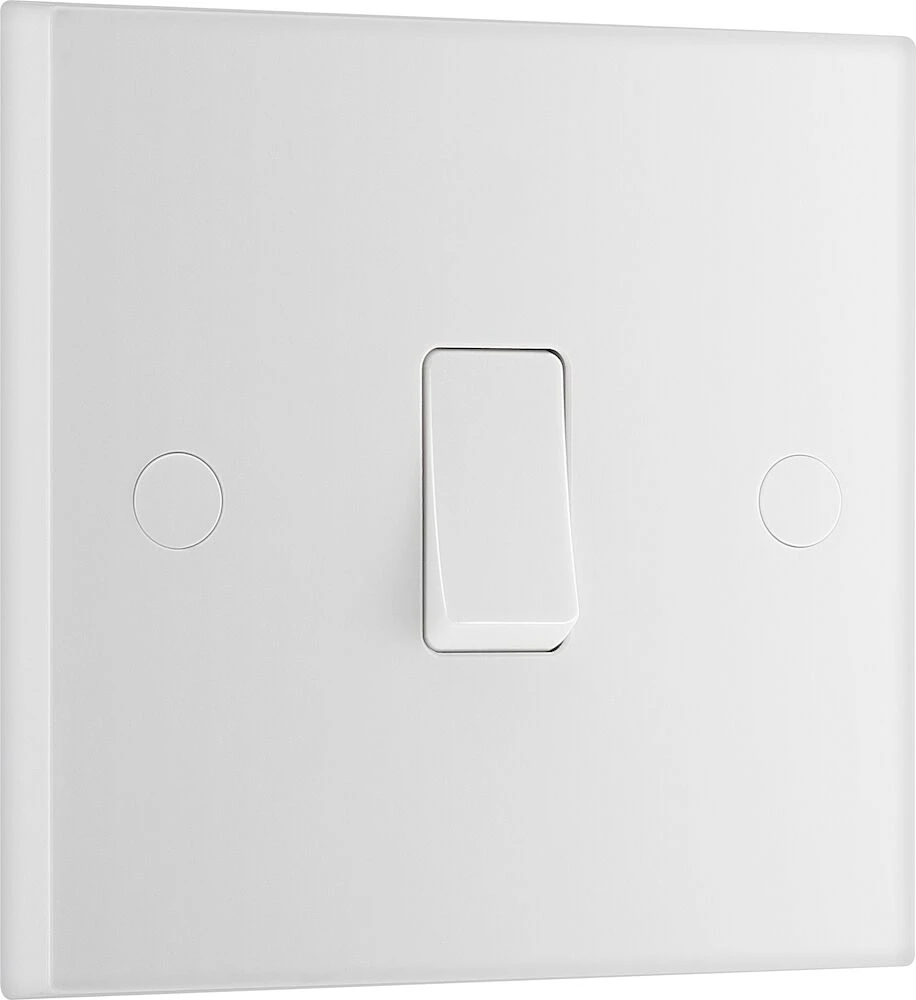 BG White Moulded Square Edge 20A Double Pole Switch