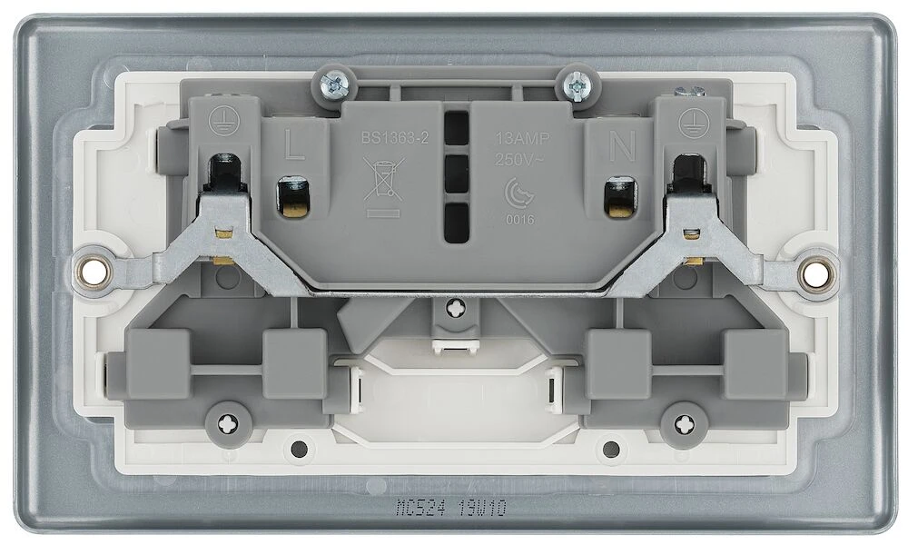 BG Metal Clad 13A Double Unswitched Socket