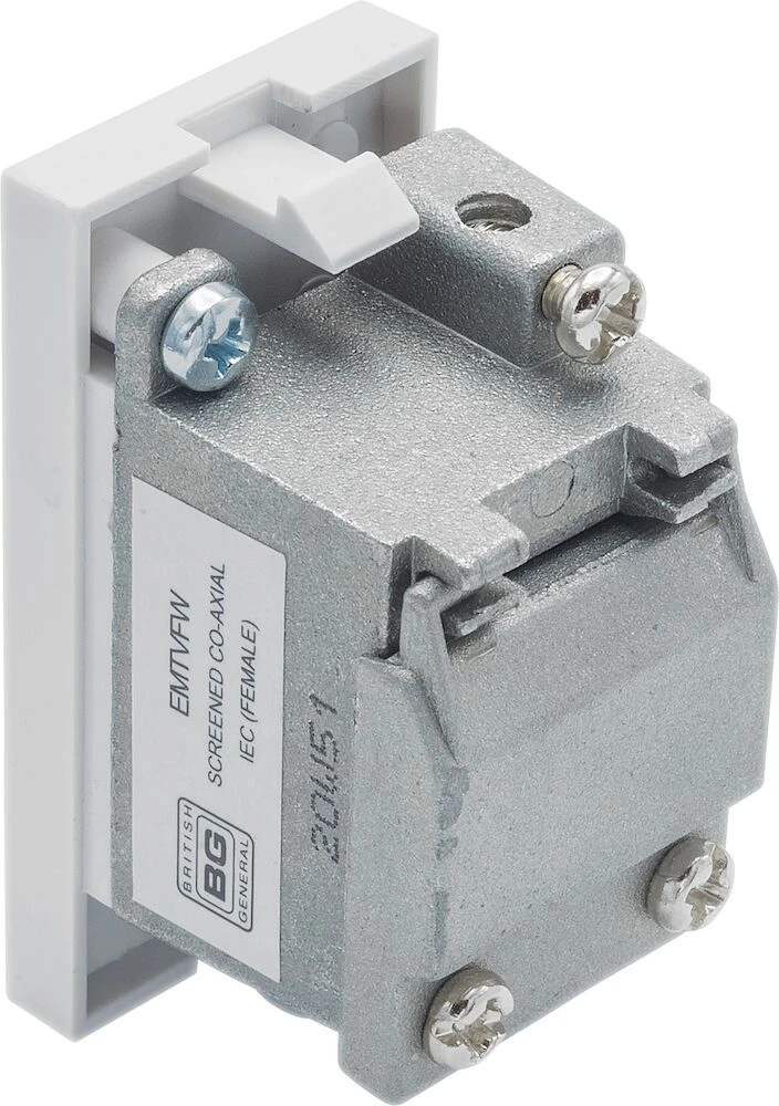 BG Euro Module IEC, Screened, Female (Return), White