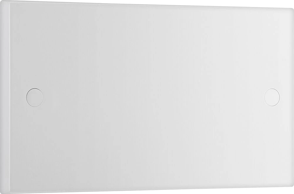 BG White Moulded Square Edge Double Blank Plate