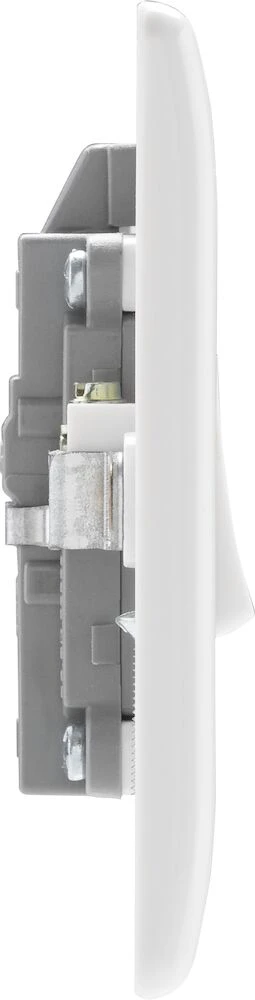 BG Nexus Series White Moulded 20A Double Pole Switch With LED Indicator