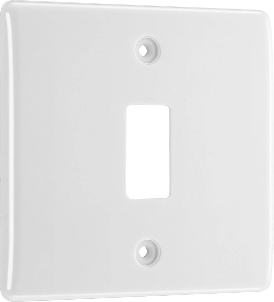 BG Grid Nexus Series White Moulded Front Plate 1 Module