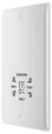 BG Nexus Series White Moulded Shaver Socket Dual Voltage 115/240V