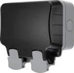 BG Nexus Storm, IP66 Weatherproof 13A Double Switched Socket with Latching RCD