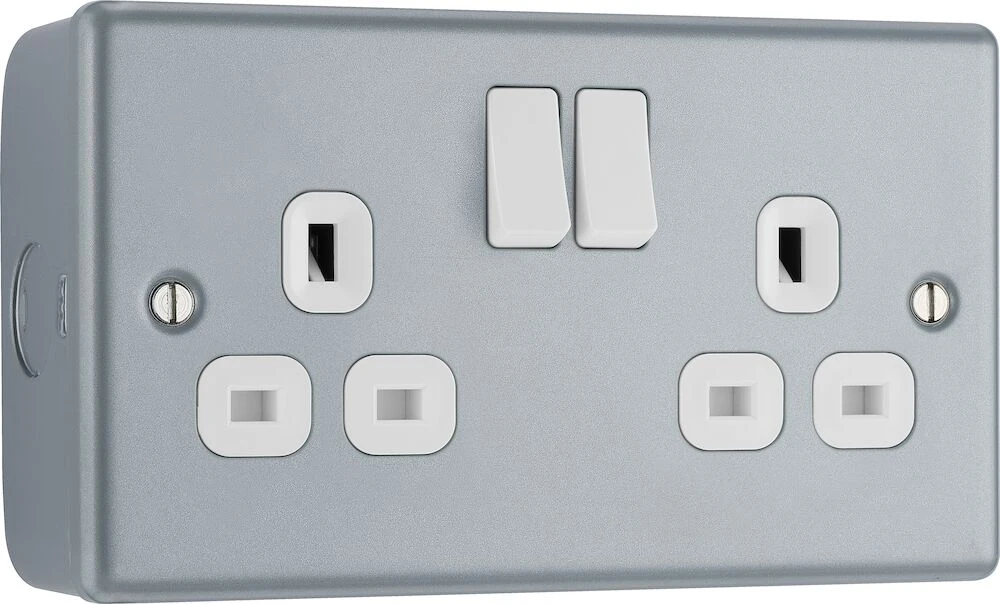 BG Metal Clad 13A Double Switched Socket