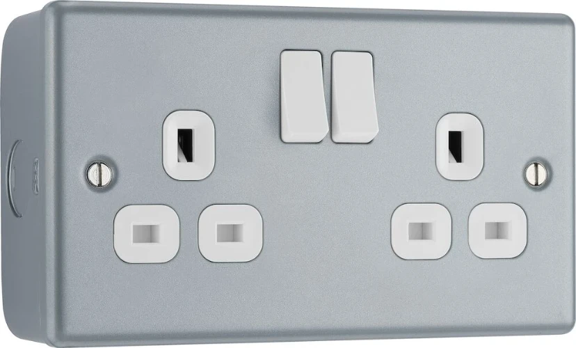 BG Metal Clad 13A Double Switched Socket