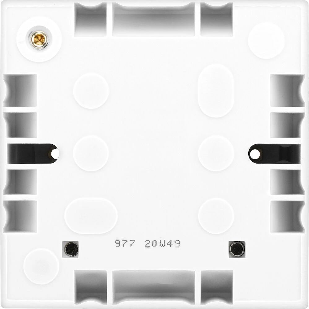 BG White Moulded Square Edge Single Surface Box 45mm