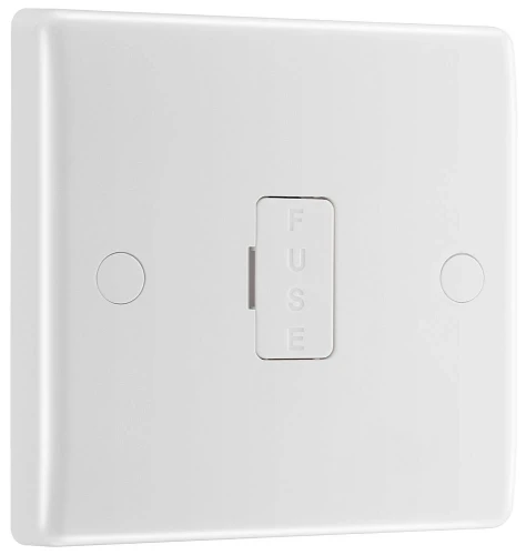 BG Nexus Series White Moulded 13A Unswitched Fused Connection Unit with Flex Outlet
