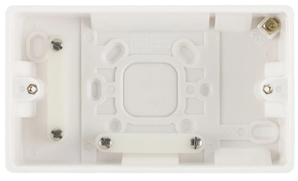 BG Nexus Series White Moulded Double Surface Box 50mm