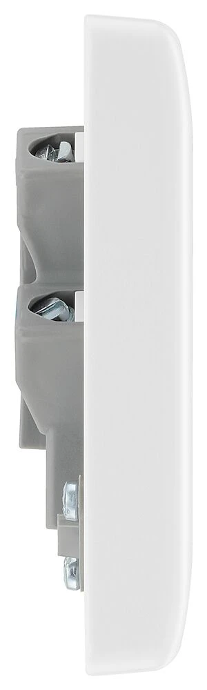BG Nexus Series White Moulded 13A Unswitched Fused Connection Unit with LED Indicator and Flex Outlet