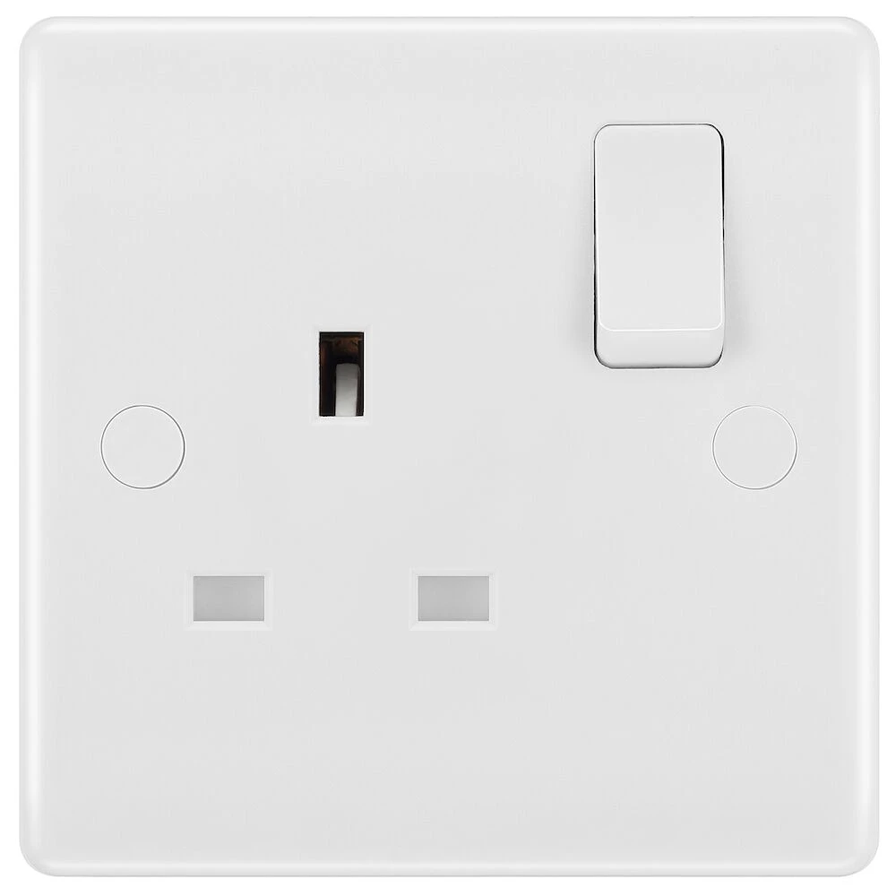 BG Nexus Series White Moulded 13A Single Switched Socket