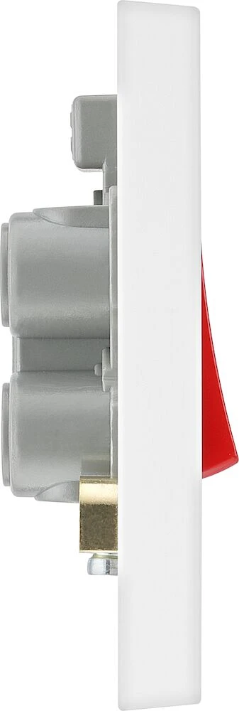 BG White Moulded Square Edge 45A Square Plate Cooker Control Unit