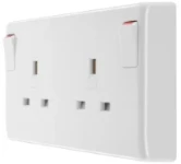 BG Nexus Series White Moulded Single to Double Converter Socket