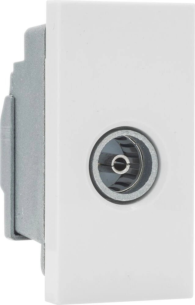 BG Euro Module IEC, Screened, Female (Return), White