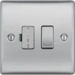BG Nexus Metal Brushed Steel, 13A Switched Fused Connection Unit