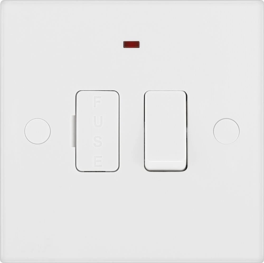 BG White Moulded Square Edge 13A Switched Fused Connection Unit with LED Indicator