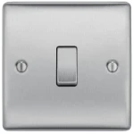 BG Nexus Metal Brushed Steel, 20A 16AX Intermediate Switch