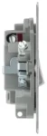 BG Screwed Flatplate, Brushed Steel, Switched 13A Fused Connection Unit with LED Indicator