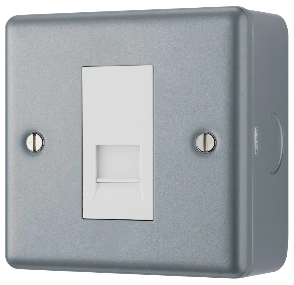 BG Metal Clad Single Master Telephone Socket, Screw Type