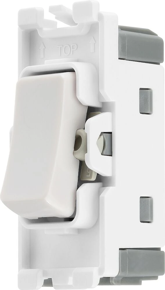 BG Grid 20A Switch Module 2 Way, Single Pole, White