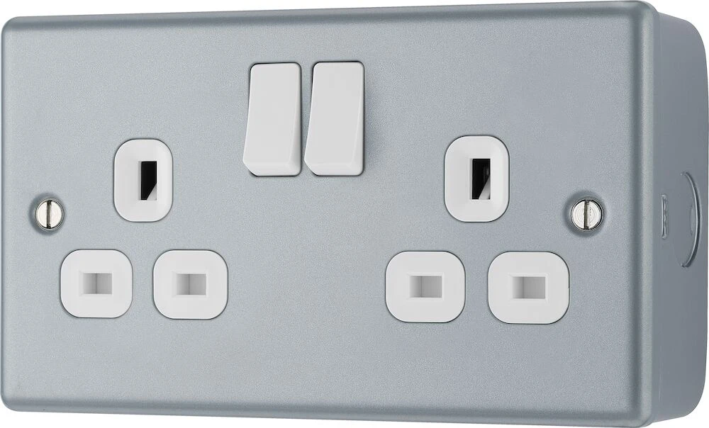 BG Metal Clad 13A Double Switched Socket