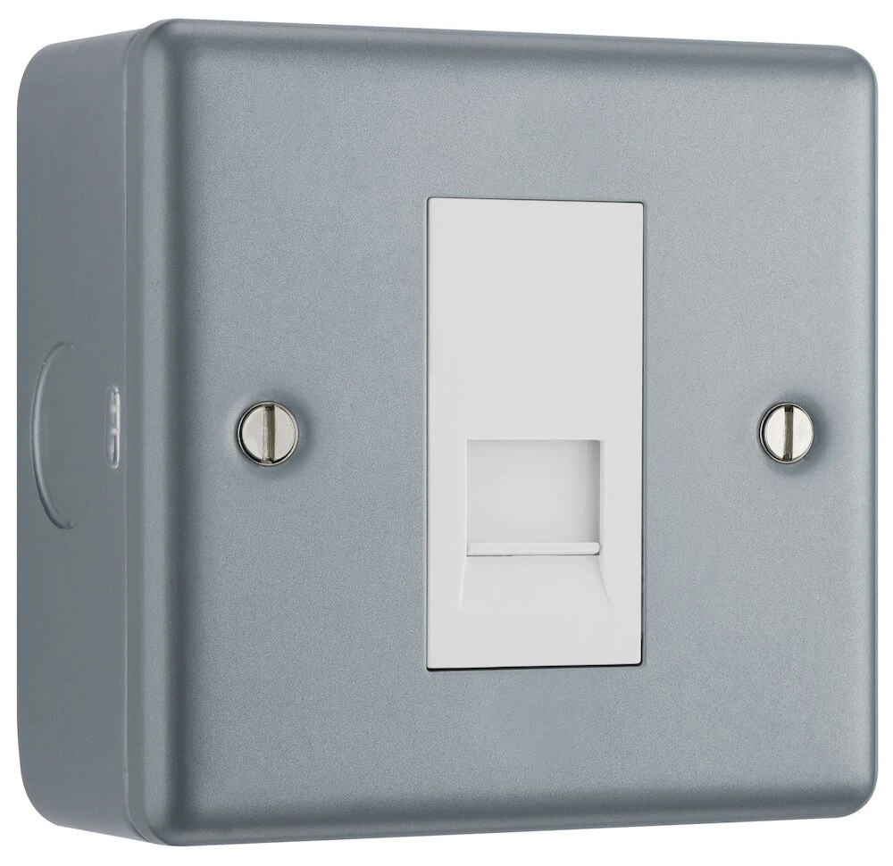 BG Metal Clad Single Master Telephone Socket, Screw Type