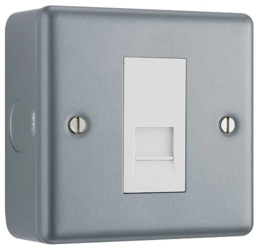 BG Metal Clad Single Master Telephone Socket, Screw Type