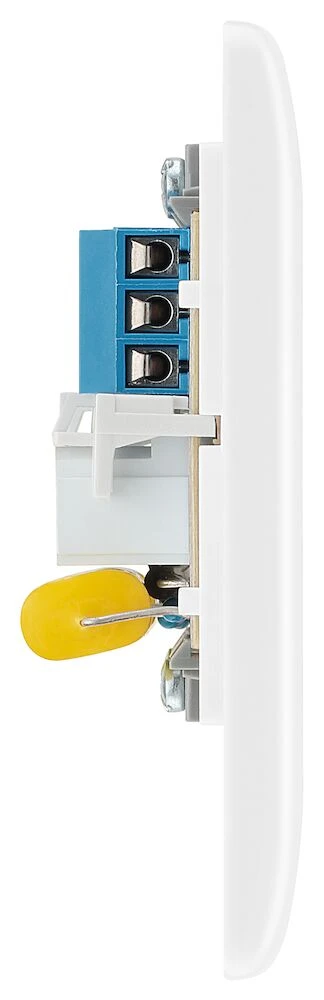 BG Nexus Series White Moulded Double Master Telephone Socket Screw Type