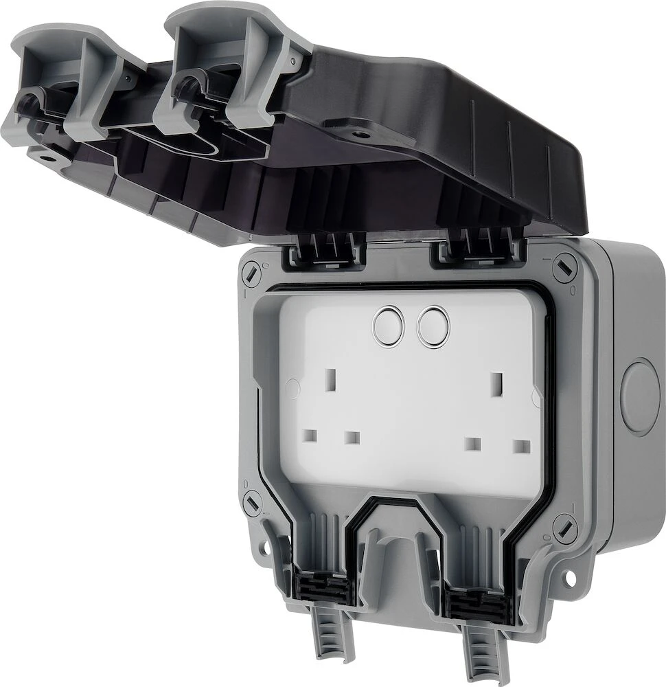 BG Nexus Storm, IP66 Weatherproof 13A Double Socket with Smart Home Control