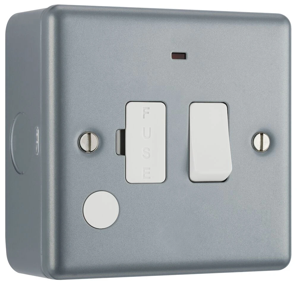 BG Metal Clad 13A Switched Fused Connection Unit with Power Indicator and Optional Flex Outlet