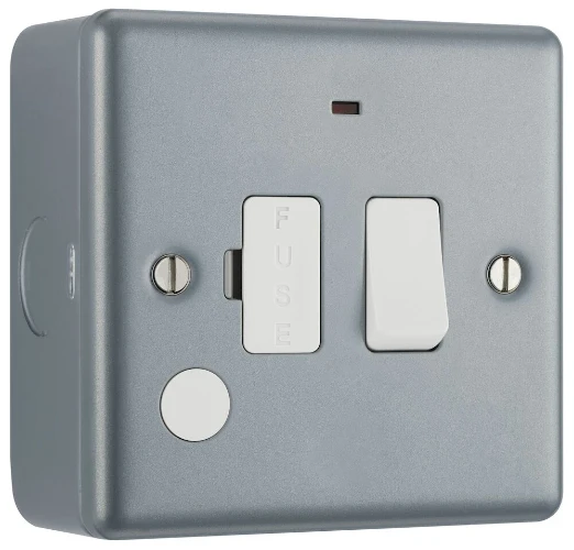 BG Metal Clad 13A Switched Fused Connection Unit with Power Indicator and Optional Flex Outlet