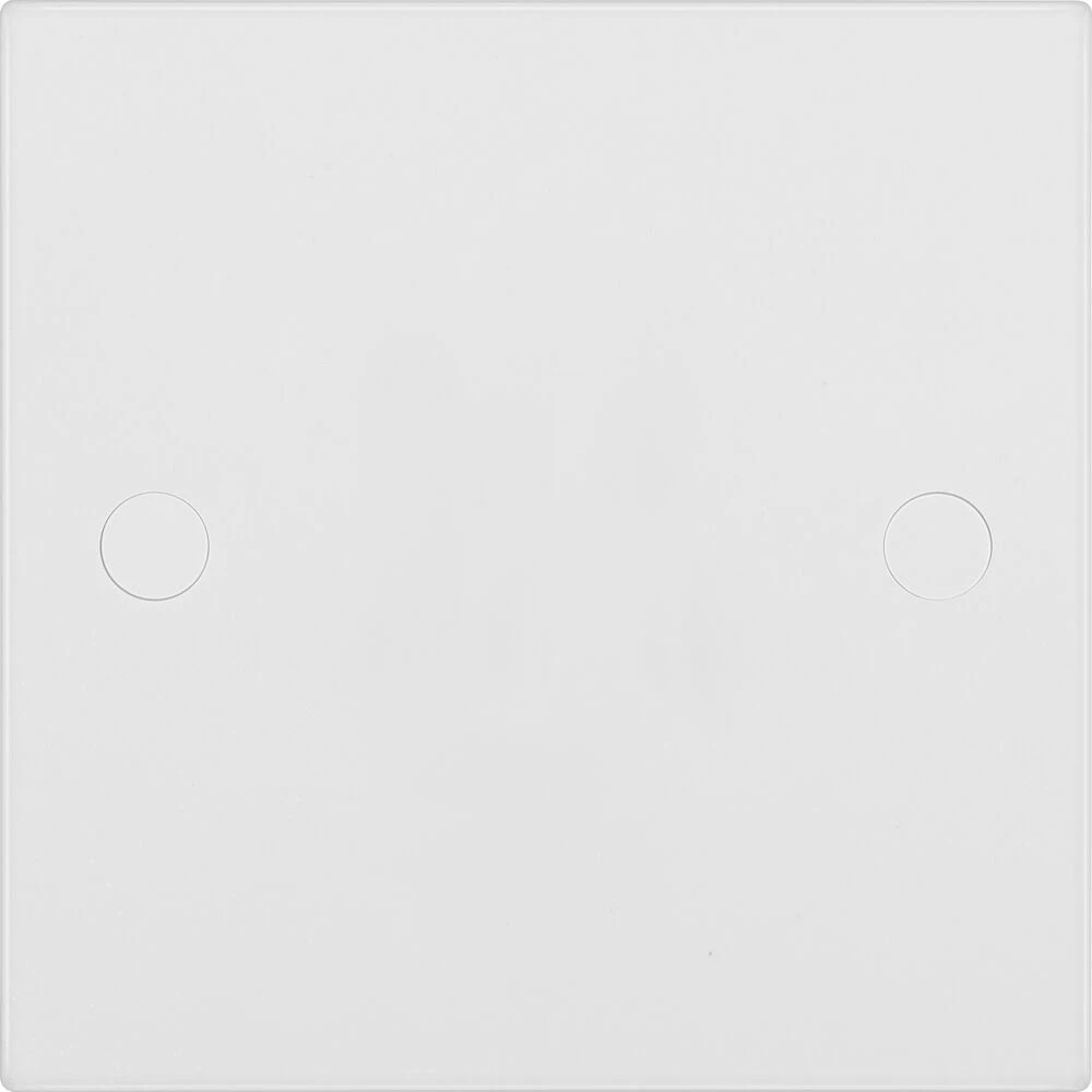 BG White Moulded Square Edge Single Blank Plate