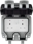 BG Nexus Storm, 13A Double Switched Socket, IP66