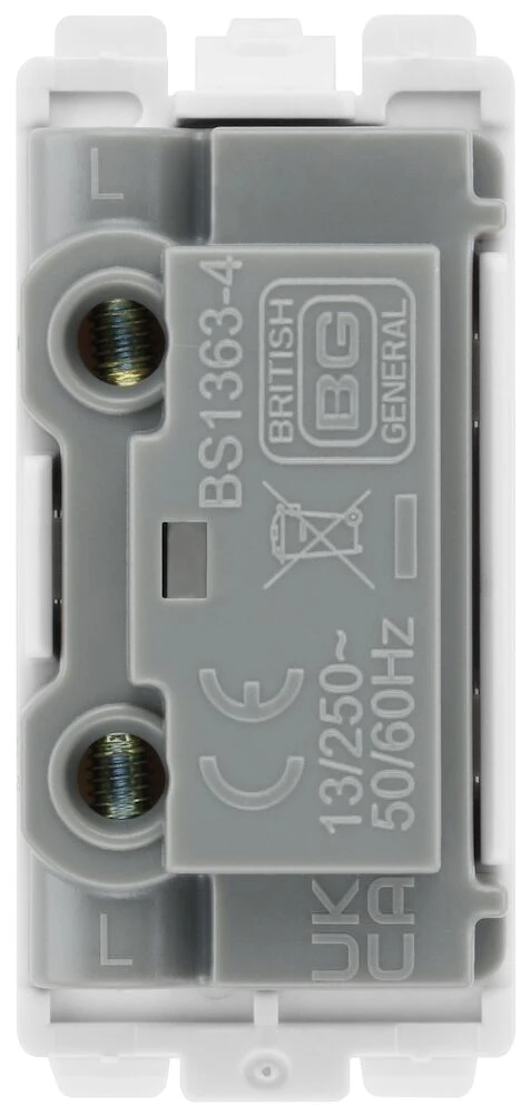 BG Grid 13A Fuse Module White