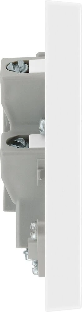 BG White Moulded Square Edge 3A Unswitched Fused Connection Unit