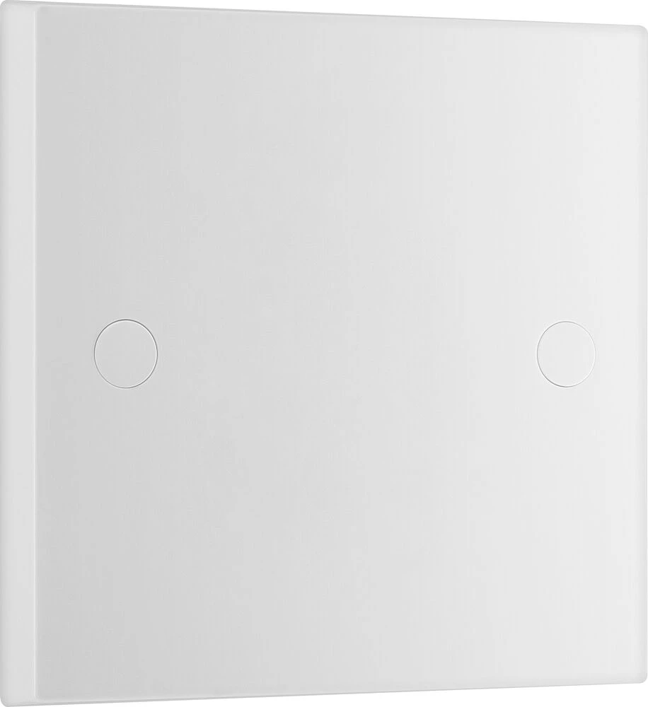 BG White Moulded Square Edge Single Blank Plate
