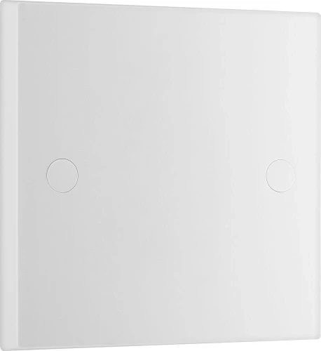 BG White Moulded Square Edge Single Blank Plate