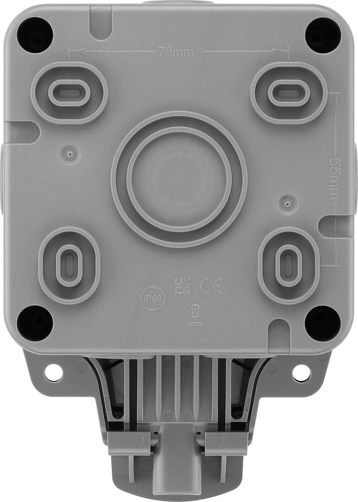 BG Nexus Storm, 13A Single Switched Socket, IP66