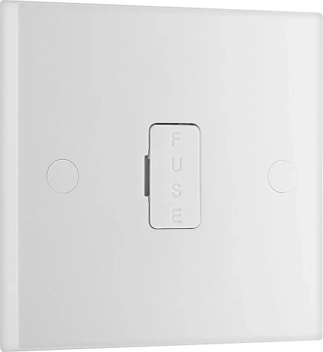 BG White Moulded Square Edge 13A Unswitched Fused Connection Unit