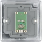 BG Nexus Metal Polished Chrome, Single Isolated Co-Ax Aerial Socket for TV or FM