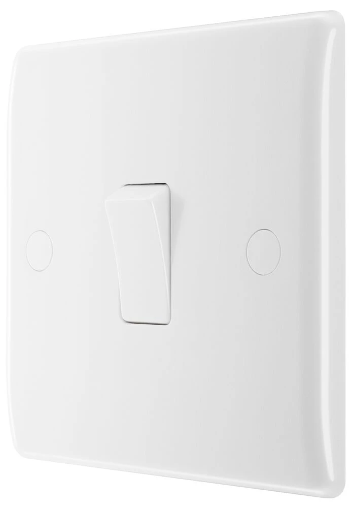 BG Nexus Series White Moulded 20A 16AX Single Switch 2 Way