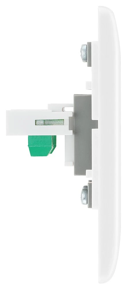 BG Nexus Series White Moulded Double RJ11 Telephone Socket Screw Type