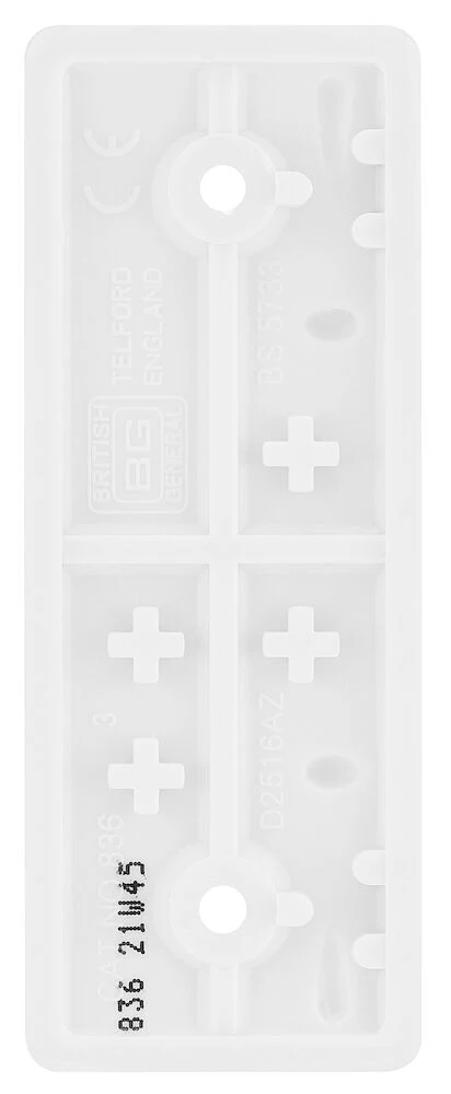 BG Nexus Series White Moulded Single Architrave Blank Plate