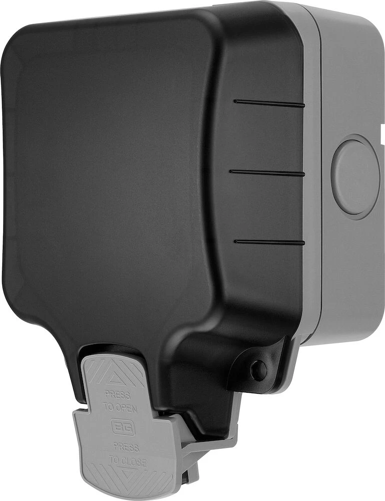 BG Nexus Storm, 13A Single Unswitched Socket, IP66