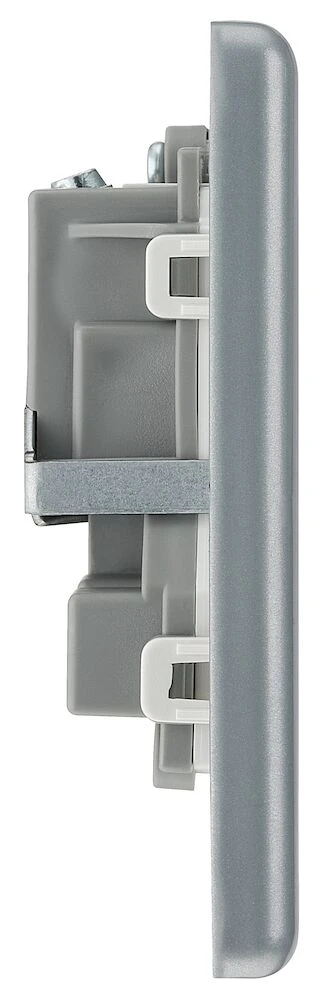 BG Metal Clad 13A Double Unswitched Socket