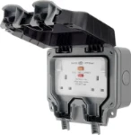 BG Nexus Storm, IP66 Weatherproof 13A Double Switched Socket with Latching RCD