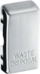 BG Grid Replacement Rocker WASTE DISPOSAL, Pack of 10, Brushed Steel